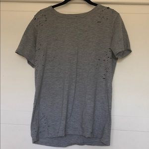 Ripped gray top